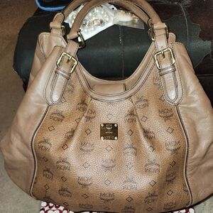 MCM Chocolate Hobo Bag GUC